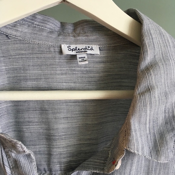 SPLENDID COTTON BLEND FRONT BUTTON SHIRT - Picture 3 of 3